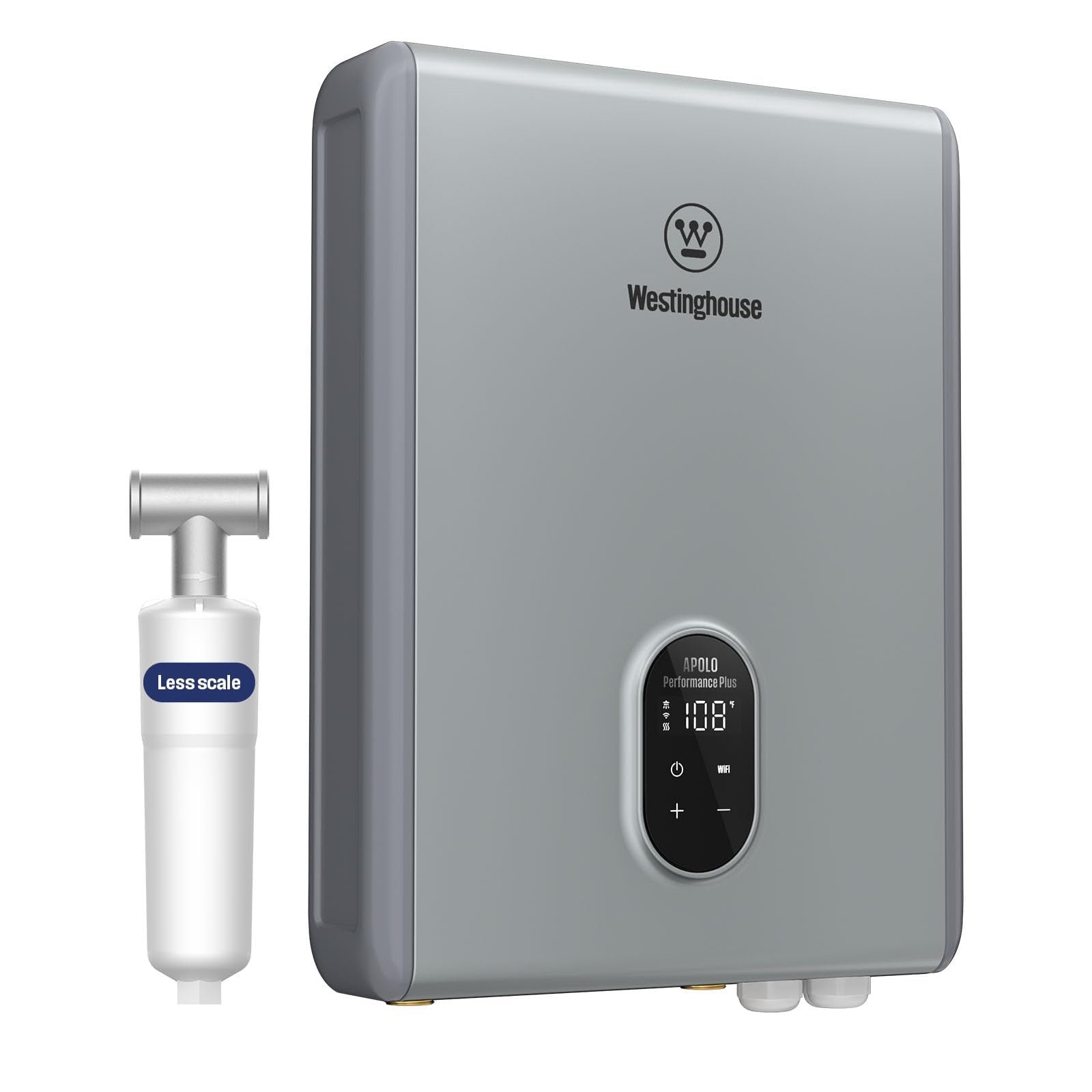51FOMYrJfSL Westinghouse Electric Tankless Water Heater 18kW 240V WiFi 4.2 GPM Copper Element Gray - Image 1